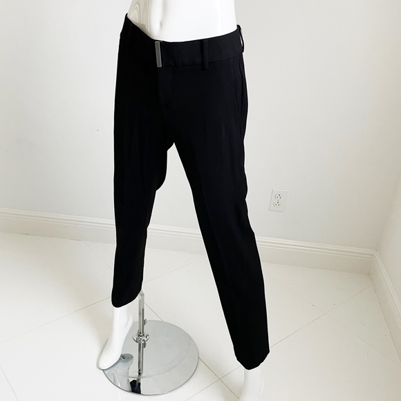 Helmut Lang Pants Skinny Fit Black Wool Blend Cigarette Style Size 2 - Picture 5 of 9